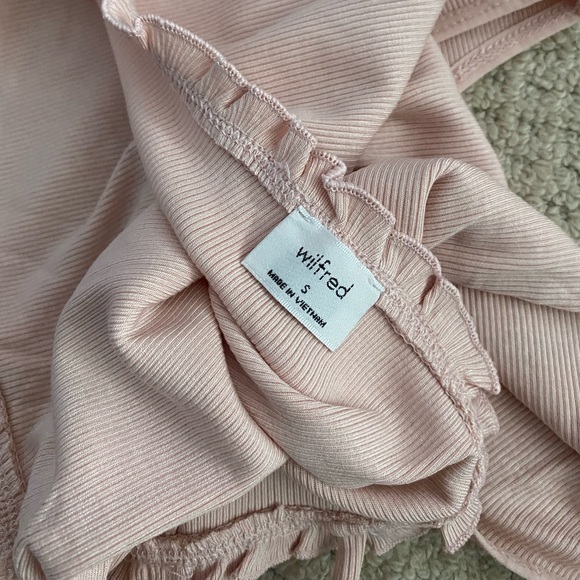 WILFRED Aritiza Adelma pink body suit thong SMALL - Picture 2 of 4